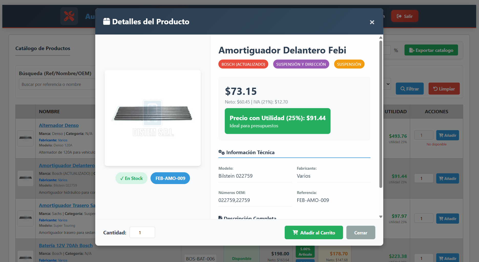 Configuración de precios desde el ERP